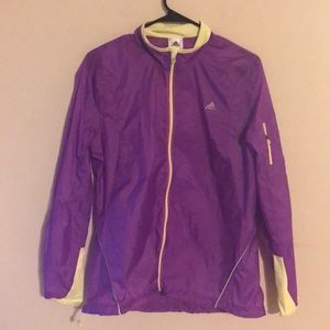 Adidas purple windbreaker size medium